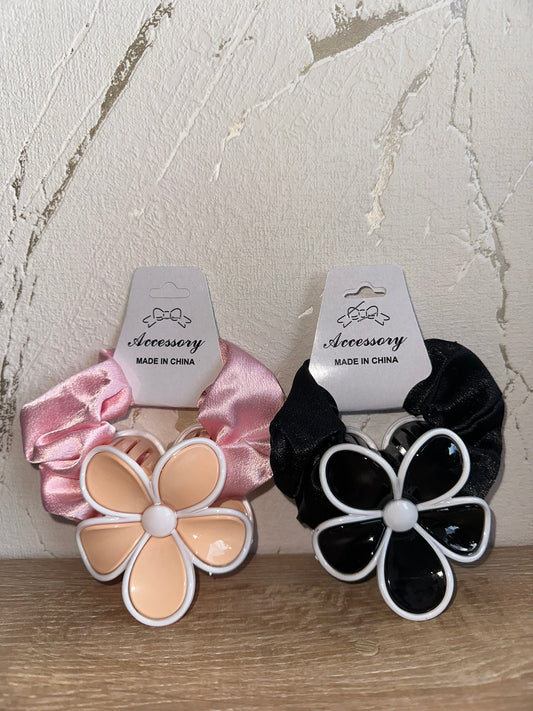 🎀 Scrunchie con Flor – Accesorio para el Cabello